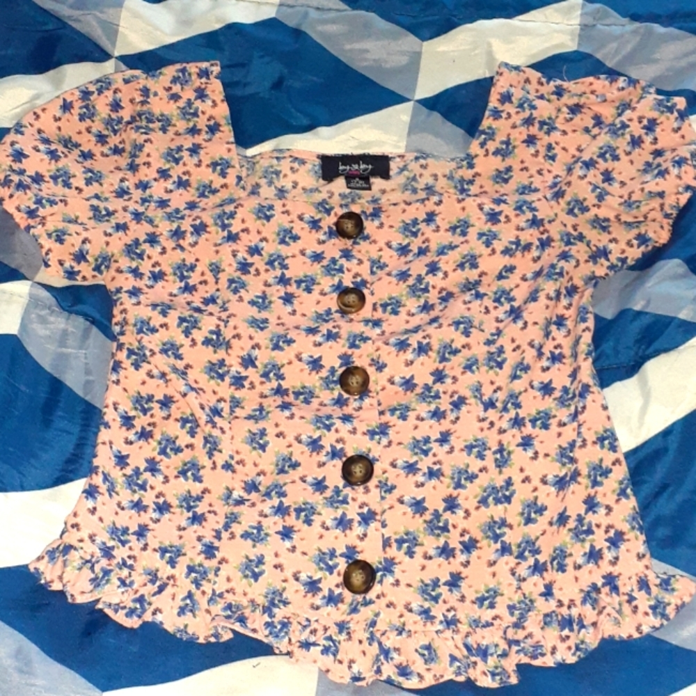 Pink Pufffy Sleeve Top